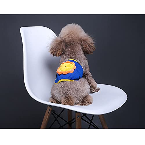 Image of Dog Diaper, Male Dog Belly Bands Physiological Pants Washable Reusable Soft Puppy Nappies Wraps for Small Dogs (M, Lion)