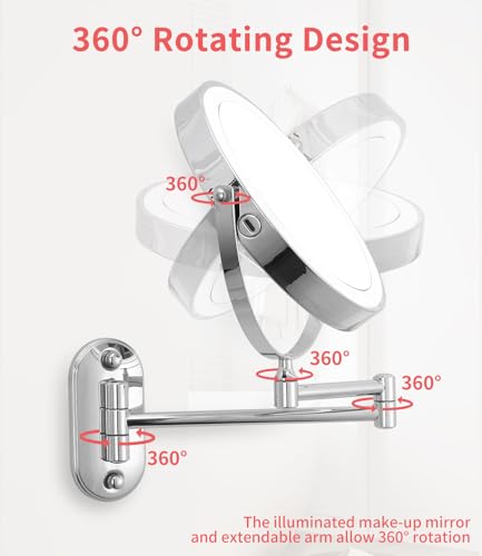 Zhufas-Montaje-en-pared-con-iluminacion-espejo-aumento-1X10X-espejo-de-maquillaje-regulable-espejo-de-pared-para-bano-y-hotel-con-iluminacion-luces-de-3-colores-giratorio-360espejo-de-afeitar Zhufas Montaje en pared con iluminación espejo, aumento 1X/10X, espejo de maquillaje regulable, espejo de pared para baño y hotel, con iluminación, luces de 3 colores, giratorio 360°,espejo de afeitar