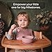 Silicone Baby Feeding Set – Baby Utensils 6-12 Months w/Suction Plate, Bowl, Cup, Bib &Training Spoons, Toddler Utensils, Food Grade Silicone, Dishwasher Safe, Complete Baby Led Weaning Supplies Set
