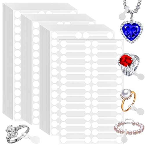 MotBach 2000 Pcs Blank Jewelry Price Stickers - Round Display Labels, White Self-Adhesive Identification Tags for Clothing, Rings, Necklaces, Earrings