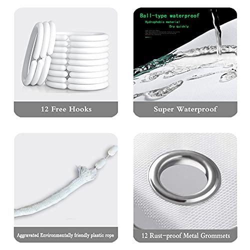 Tersum Silver Grey Shower Curtains(No Glitter), Perfect Color Scheme For Bling Party Decorations 72X72 Inch 3D Printed Waterproof Fabric Glam Teen Girl Shower Curtains For Bathroom,Ylyyte156 #TOP7