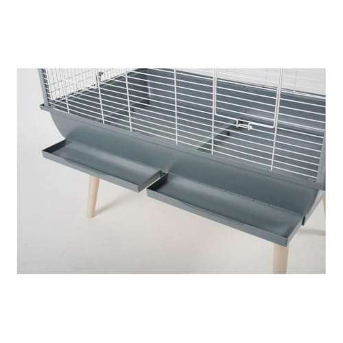 Zolux Käfig für Wellensittiche, Neo Jili, Grau, L 78 x T 48 x H 112 cm