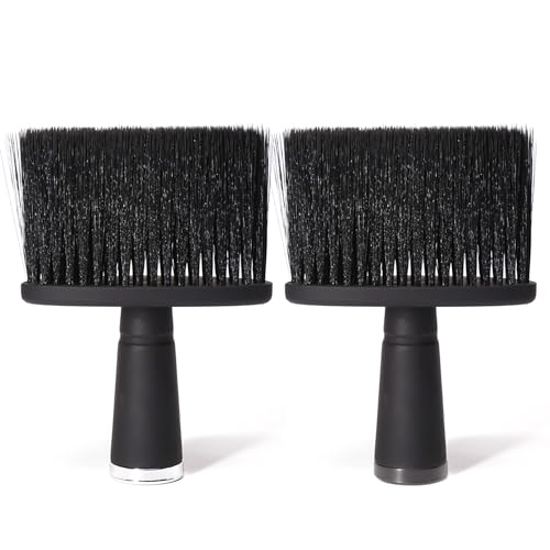2 cepillos de limpieza para cabello roto, cepillo de pelo de peluquería, cepillo para el cuello, cepillo unisex para el cuello, accesorios de peluquería, adecuado para limpiar el cabello roto, barba,