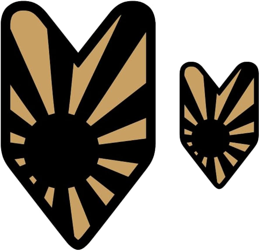 Amazon.co.jp: (ゴールド) 日章初心者マークステッカー 大小2枚セット