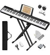 Amazon.com: Longeye Piano Keyboard 88 Keys Compact Digital Piano
