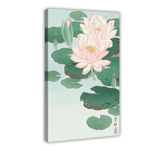 Toile nénuphar Ohara Koson pour créer un coin bureau zen et déco