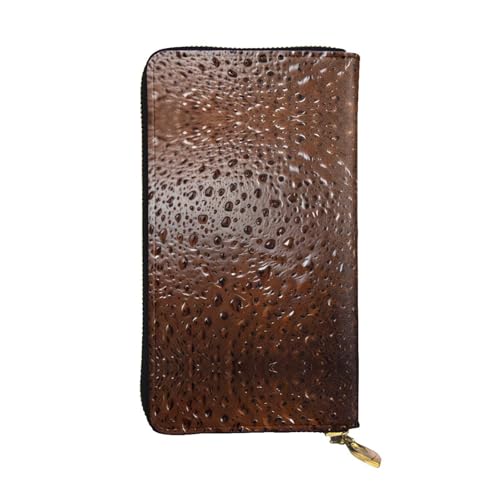 Porte-cartes de crédit et grand portefeuille long en cuir d'autruche