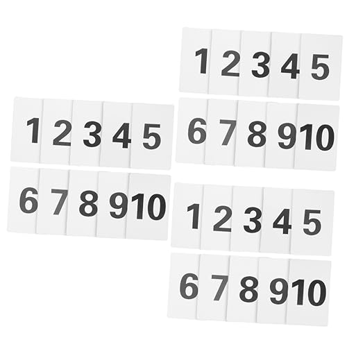 SOLUSTRE 30pcs Plastic Table Number Cards for Restaurant Easy to Use Digital Number Labels