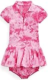 Ralph Lauren Baby Girls Tie Dye Dress & Bloomer 2 Piece Set (College Pink(3001), 24 Months)