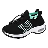 Women's Walking Shoes Casual Cushion Comfortable Breathable Tennis Shoes Non Slip Athletic Gym Work Running Fashion Sneakers Green