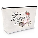 Bike Lovers Gift for Women Friend Makeup Bag Cycling Gift for Girl Daughter...
