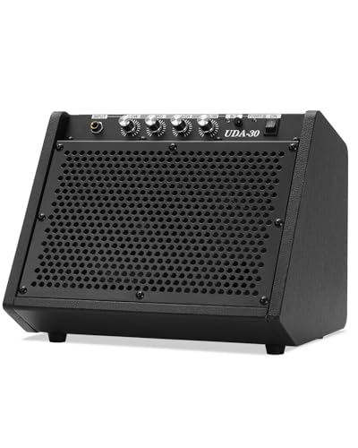 Electric Drum Amplifier 30W Wireless Drum Speaker with 3-Band EQ Portable E Drum Amp for Electronic Drum Set Guitar & Keyboard Compact Practice Amp for Home Studio