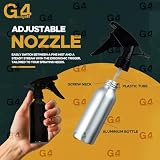 G4GADGET Aluminiowy rozpylacz wody, puste butelki z rozpylaczem, opakowanie 2-200 ml, butelka z rozpylaczem do wielokrotnego napełniania, do czyszczenia, ogrodnictwa, pielęgnacji włosów,