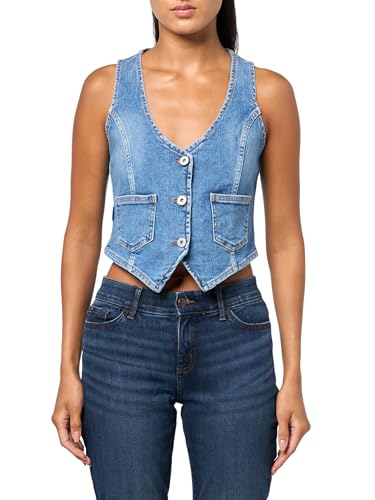 HUGO Womens Scoop Neck Denim Vest