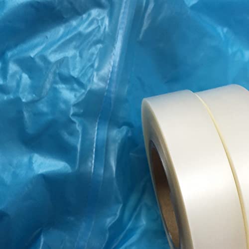 XIWENQUKU 1 Roll 65′ Iron on Hot Melt Seam Sealing Repair Adhesive Fusible Tape,Layer for Waterproof PU Coated Fabrics Sportswear Outdoor Gear Raincoat Tent Awning Clear, 0.78 X 0.04