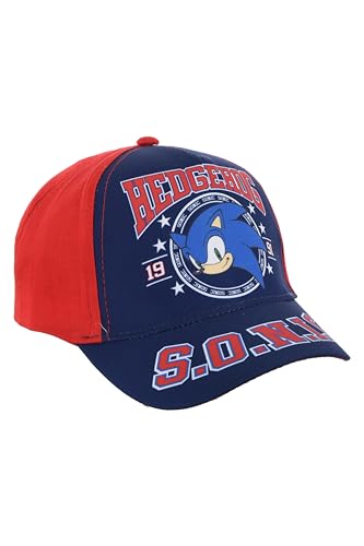 Sonic The Hedgehog Gorro para Niños, Diseño Clasico Gorra de Beisbol Gorra de Verano Infantil, Regalo para Niños | Rojo