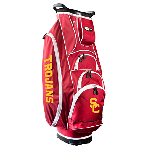 Team Golf NCAA Southern California Albatross Golf Bag Lightweight, 10-Way Club Divider, Spring Action Stand, Insulated Cooler Pocket, Velcro Glove and Umbrella Holder & Lift Assist Handles