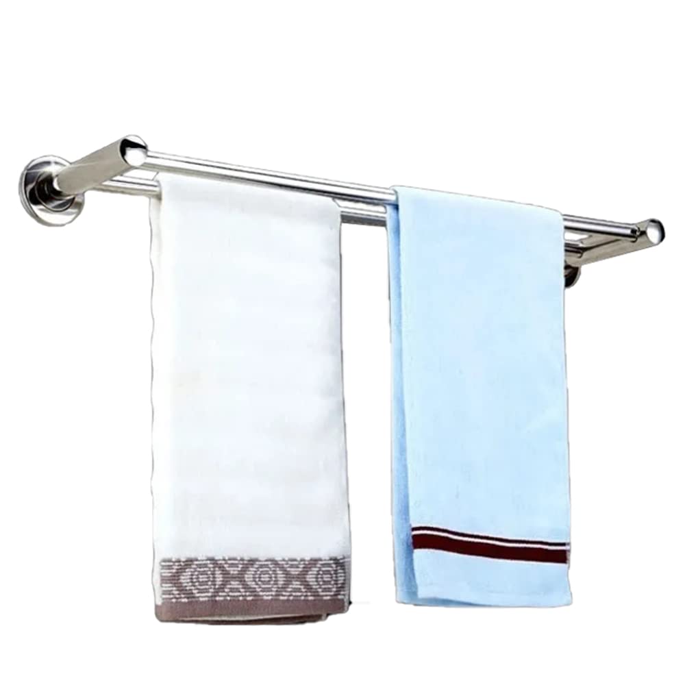 Double Bath Towel Bar,50cm,Stainless Steel Towel Rack,Bathroom Anti-rust Towel Holder, Towel Rail,Rod Wall Mount,Kitchen Dish Cloth Hanger