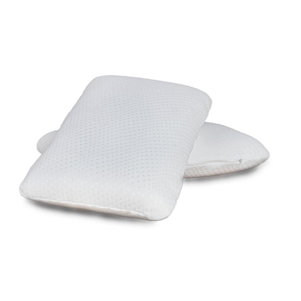 Wakefit Super Soft Sleeping Pillow | Hypoallergenic Plush Foam | 1-Year Warranty | Regular Size 21.5 x 13.7 x 5 inches | White | Pack of 2 2
