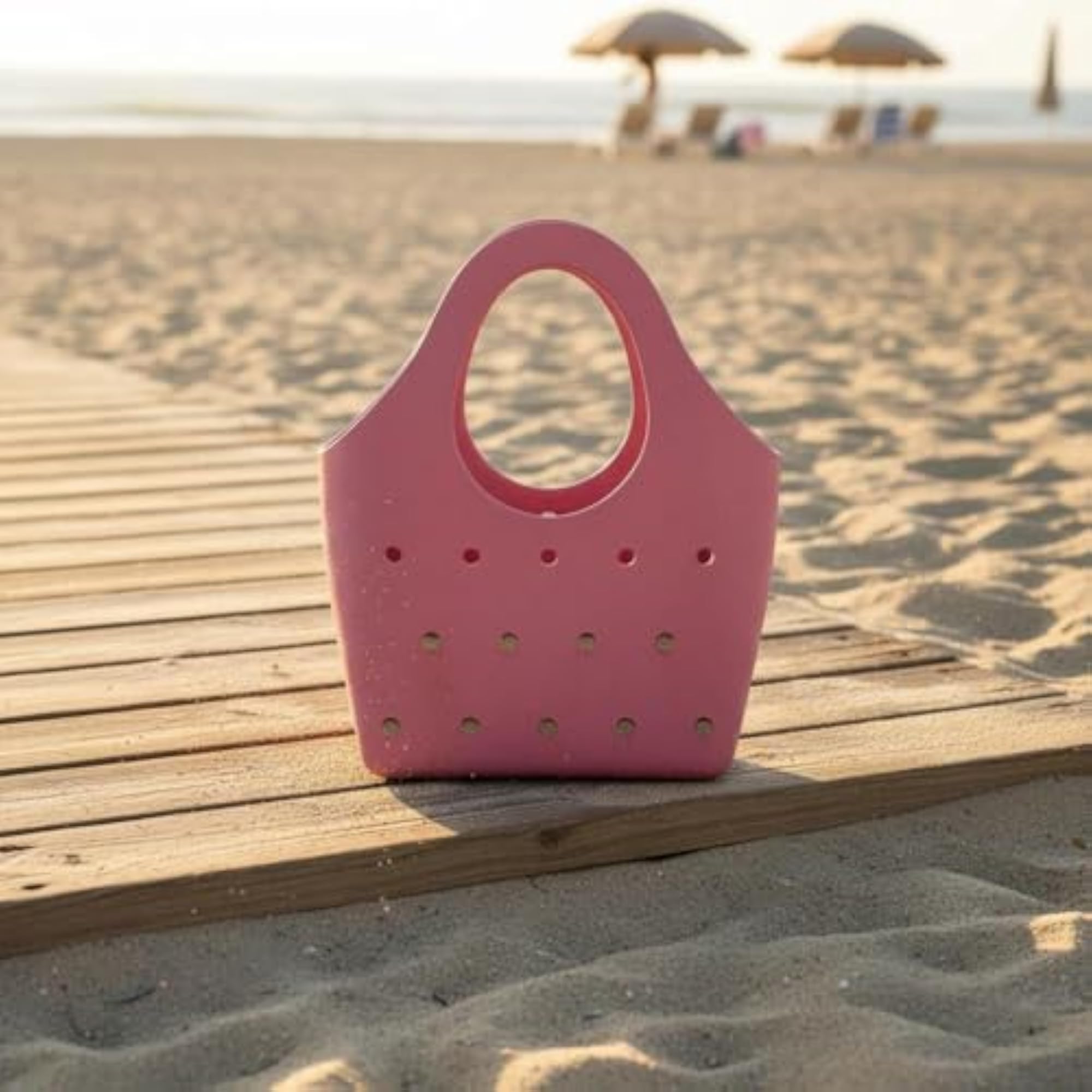 Waterproof Shore Tote Lightweight Perforated Tote Handbag for Women