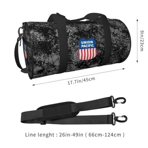 Union Pacific Railroad Convertible Garment Bag with Shoulder Strap, Carry on Garment Duffel Bag for Men Women - Rolling Foldable for Travel Luggage Bags (Black)3