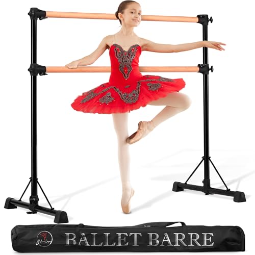 New & Improved 4 Ft Steel Double Ballet Barre with Carry Bag and Beginner GuideAdjustable&Portable Ballet Barre for Home and GymQuality Ballet bar Anti-WobbleStretching Dance bar product thumbnail 11