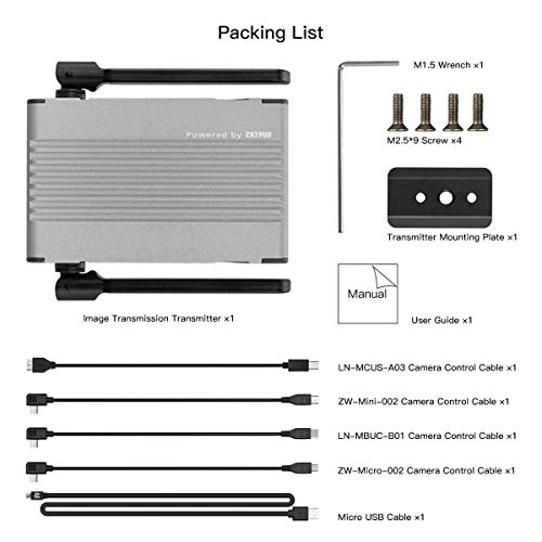 Zhiyun Wireless Image Transmission Transmitter for Zhiyun WEEBILL-S, 1080P 30FPS Image Transmission, Also Compatible with Nikon, Canon, Panasonic, Sony Camera