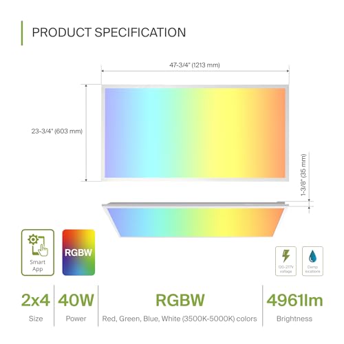 ASD 2x4 Smart RGBW LED Panels (2-Pack)