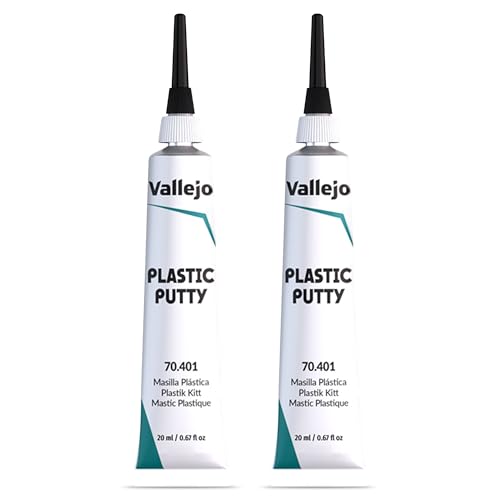 Deal Doer - Vallejo Plastic Putty 20ml Twin Pack | Fast-Drying Acrylic Model Filler for Miniatures, Scale Models, Dioramas, Plastic Kits, Crafts & Hobby Repairs | Smooth Finish Gap & Seam Filler - -4%
