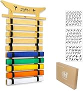 HXRROO 10Belts Taekwondo Belt Display, Rack with Stickers, Martial Arts Belt Display Holder, Kara...