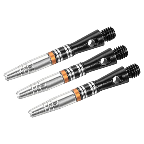 PATIKIL 35mm Dart Shafts, Medium 2BA Aluminum Dart Stems Dart Accessories for Steel Tip - 3 Pack (Black)