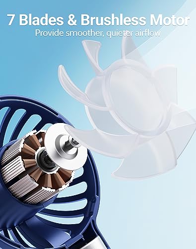 image for SWEETFULL Mini Portable Fan Powerful Handheld Fan Rechargeable,3 Speed