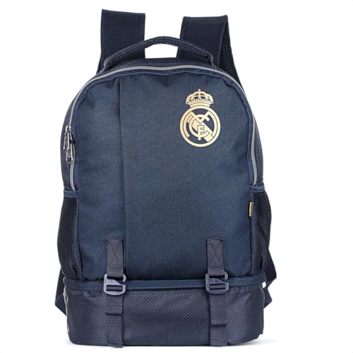 Mochila Real Madrid Esportiva Marinho e Dourada