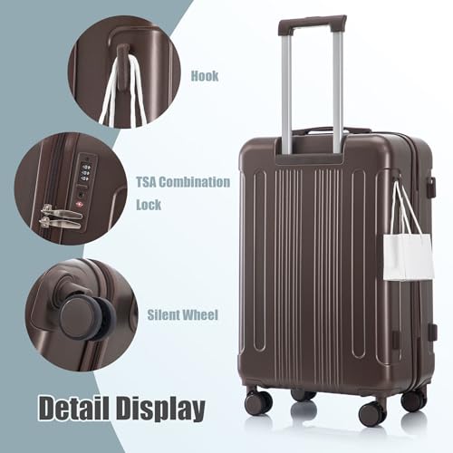 3 Piece Hardshell Luggage Set in Matching Color 20, 24, 28 Inch Hardside Spinner Suitcases with TSA Combination Lock and Smooth Wheels3