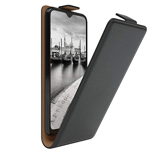 EAZY CASE Hülle kompatibel mit Samsung Galaxy A10 Flip Cover zum Aufklappen, Handyhülle aufklappbar, Schutzhülle, Flipcover, Flipcase, Flipstyle Case vertikal klappbar, aus Kunstleder, Schwarz