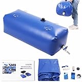 Japard 110 L / 30 Gal Water Bladder Tank, Foldable Portable Rainwater Storage Container, Emergency Water Bag for RV, Truck Bed, Fire Prevention, Drought Resistance, Blue