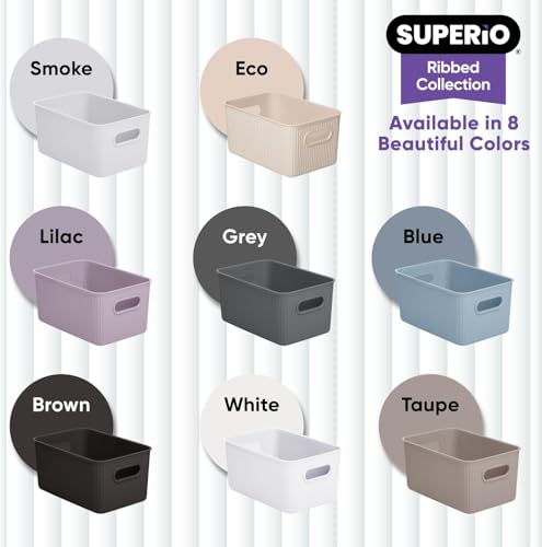 Bac plastique Superio marron pour optimiser l'espace dans vos placards