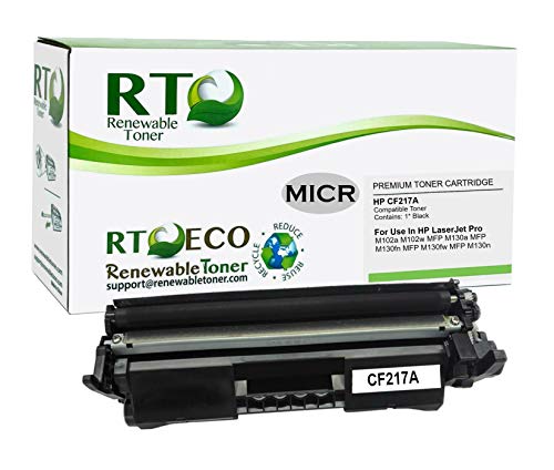 Renewable Toner Compatible MICR Toner Cartridge Replacement for HP CF217A 17A Laser Printers M102 MFP M130