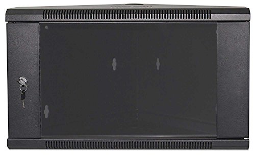 Preisvergleich Produktbild kab24® Eckschrank Netzwerkschrank Serverschrank Wandhehäuse Netzwerk Wandschrank Wandverteiler SOHO Schrank schwarz 19 Zoll 9 HE H:50,3 x B:60 x T:60cm