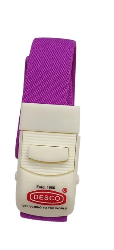 Image of DESCO Surgical Tourniquet Elastic Belt for Blood Collection with Plastic Buckle Pack of 1 (Purple)