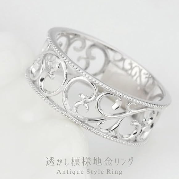 pt900 透かし柄　プラチナ　地金　リング　12.5号 PT900プラチナ リング 指輪 プラチナリング ダイヤモンド 唐草