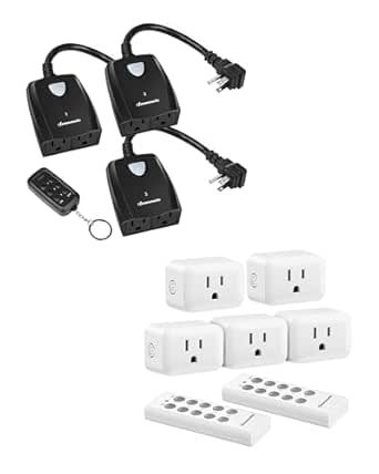 DEWENWILS Outdoor & Indoor Remote Control Outlet, Programmable and ...