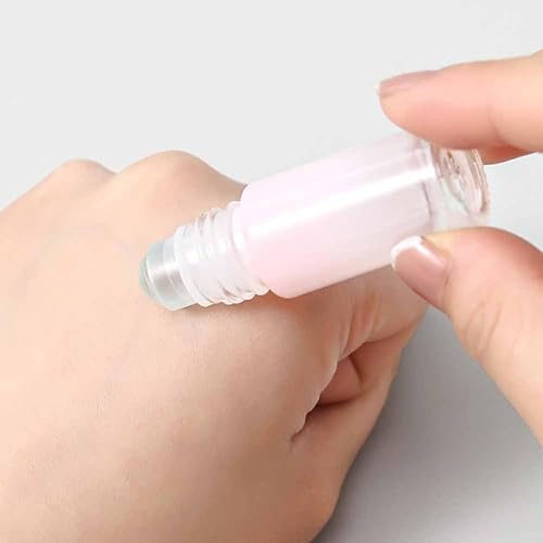 Miniatura 5 de 6 botellas de vidrio con rodillo de vidrio, botellas vacías recargables de aceite esencial, botellas enrollables, contenedor de almacenamiento de