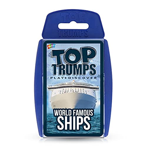 Top Trumps Weltberühmte Schiffe klassisches Kartenspiel, erfahren Sie Fakten über Tanker, Yachten und Kreuzfahrtschiffe… – Ansicht 1