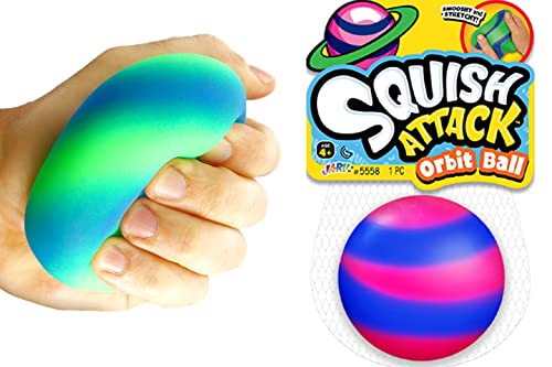 JA-RU Orbit Ball – Stretchy Fidget Dough Ball (1 Pack) Squishy Stress Ball for Kids, Sensory Stress Relief Toy, Space Themed Party Favors, Classroom Prizes, & Goodie Bag Stuffers. 5558-1A