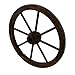 Nexos Holzrad Wagenrad Dekorad Holz Wagen Deko Rad mm rot braun Gartendeko (500 mm)
