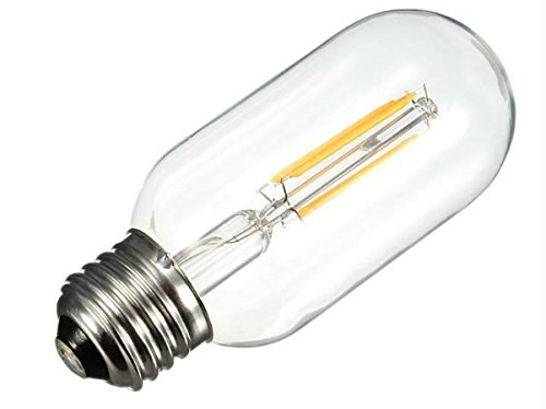 6Pack Led Filament Bulb Dimmable T45/T14 - 2W Clear Glass Cover Tubular Led Edison Light Bulb, E26 Base, Warm White 2700-3000K, 20W Equivalent, 110-120Vac (2.1) #TOP3