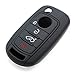 Produktbild Schlüssel Hülle FIC für 4 Tasten Auto Schlüssel Silikon Cover Schlüsselhülle Etui Schutzhülle (Schwarz)