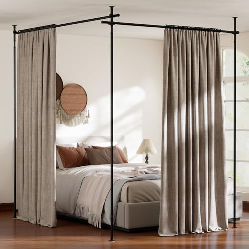 Giantex Room Divider Curtain Rod, No Drill Floor to Ceiling Tension Rod, Adjustable...