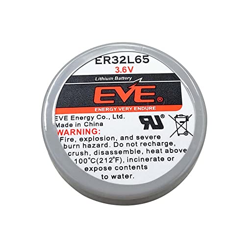 MEELER 20 Pcs ER32L65 3.6V 1000mAh Lithium Battery with Nickel Pins for Smoke Alarms Carbon Monoxide Detectors Intrusion Sensors and So On